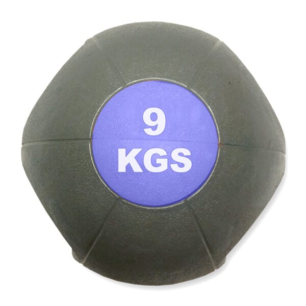 Double Grip Medicine Ball – 9Kg – Grey/Blue