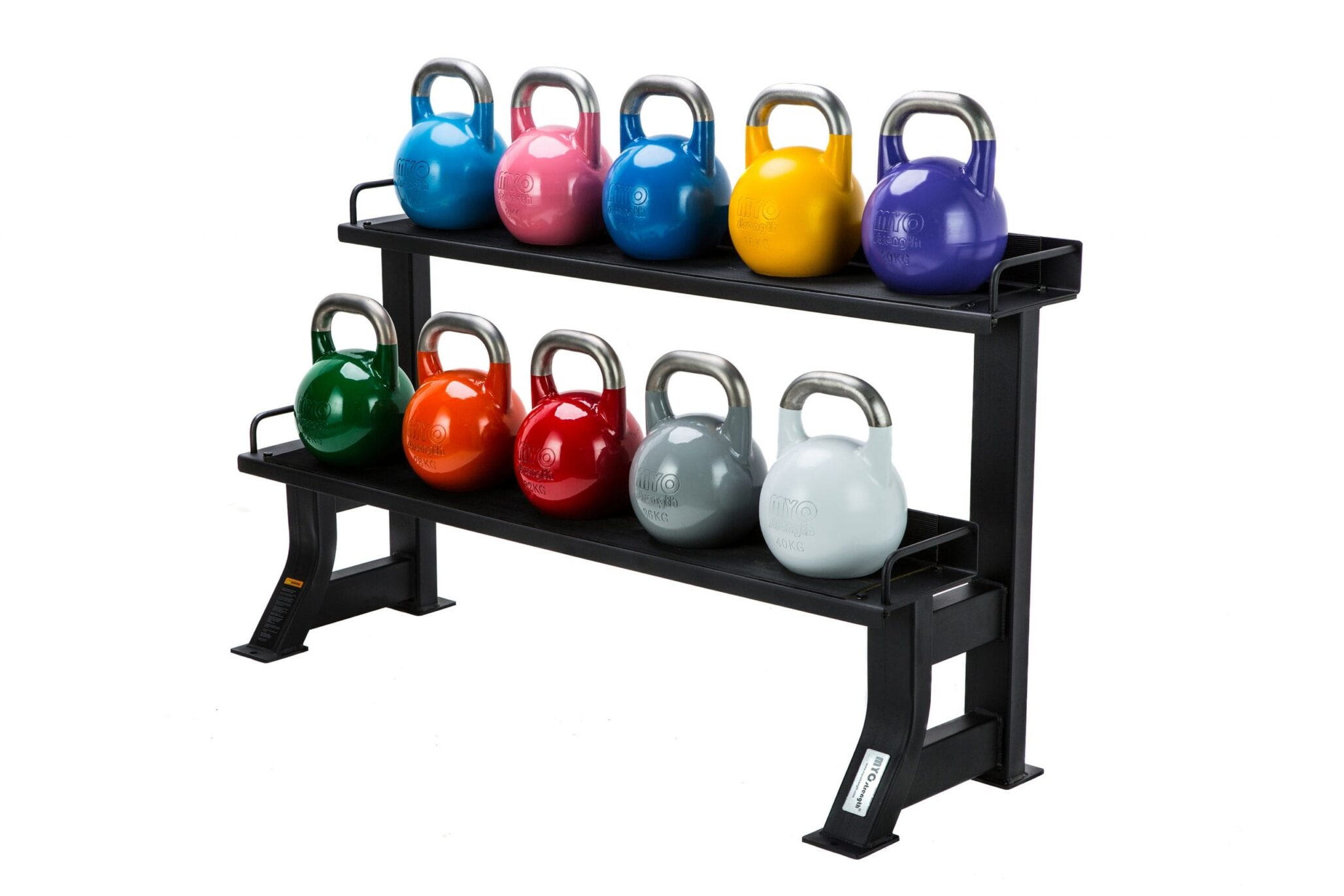 Vinyl Coated Kettlebell – Complete Set With Rack (9 Bells + 1 Rack)