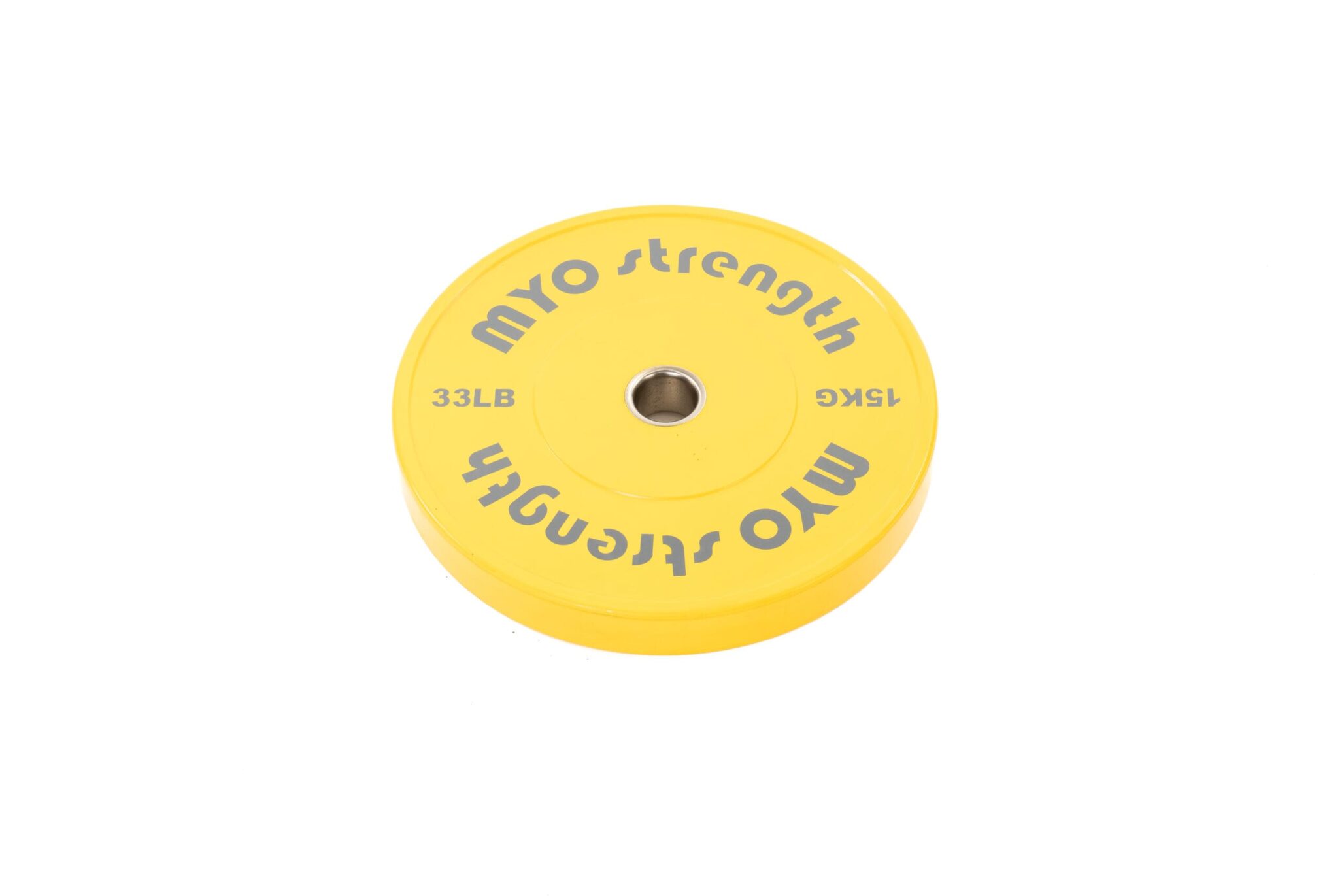 Olympic Solid Rubber Coloured Bumper Plate 15Kg Yellow Pair