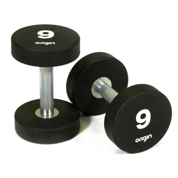 Origin Fitness Flat Bench And Urethane Dumbbell Set